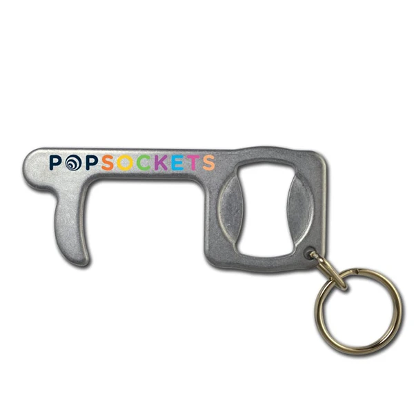 Promotional Touchless Door Opener and Button Pusher Bottle Opener