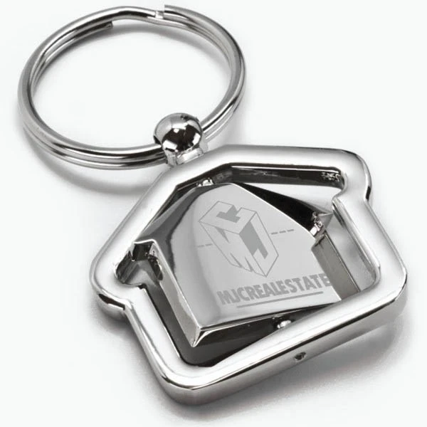 Promotional House Shaped Revolving Keytag