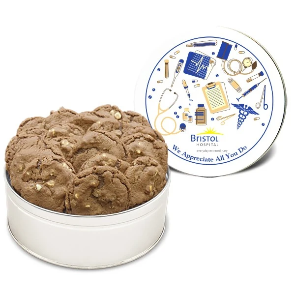 Promotional Chocolate Double Chip Cookie Tin