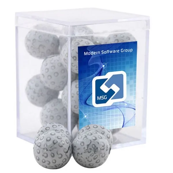 Promotional Acrylic Box with Chocolate Golf Balls
