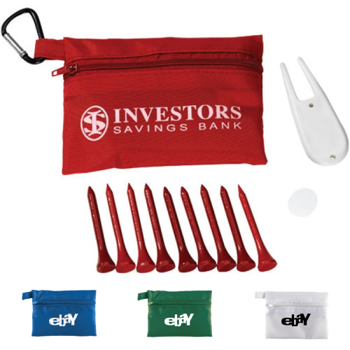 Promotional Deluxe Golf Kit in Zippered Pouch