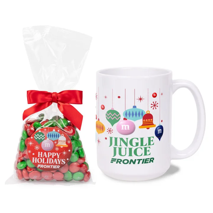 Promotional Mug Drop Color Choice M&M's & 15 oz Full Color Mug Set