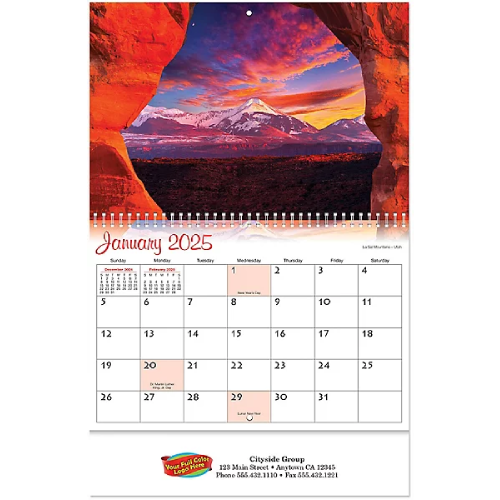 Scenes Across America Custom  Wall Calendar   