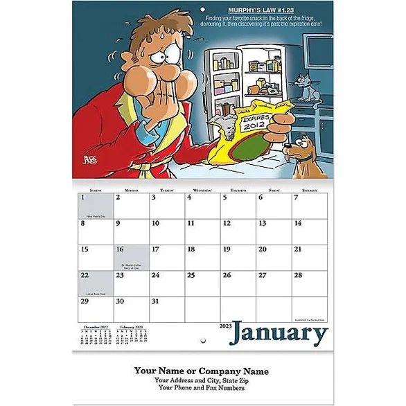 Murphy's Laws Custom Calendar-(2024)