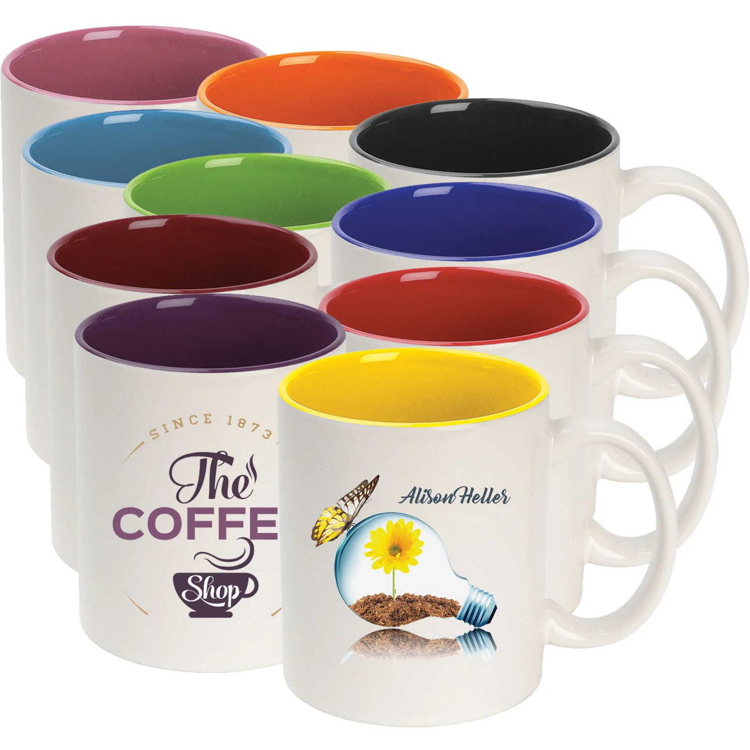 Promotional Full Color Accent Mug 11 oz
