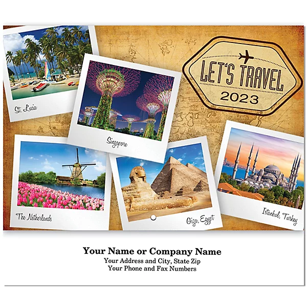 Promotional Let's Travel  Wall Calendar