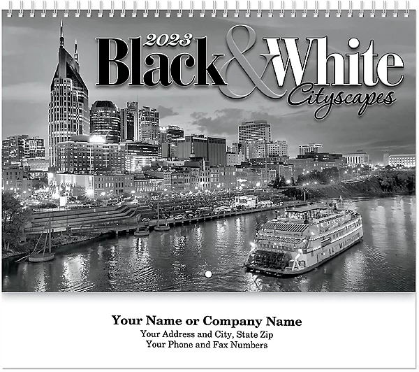 Promotional Black And White Wall Calendar