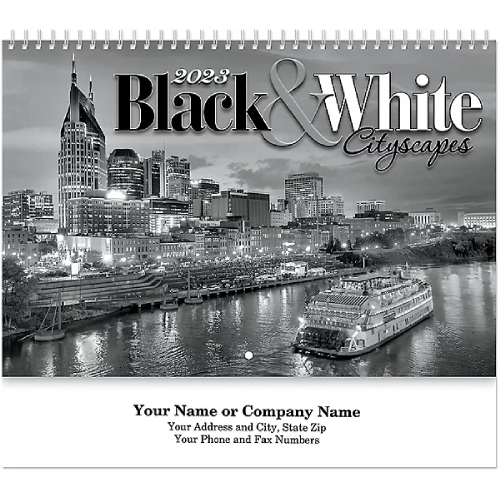 Promotional Black And White Wall Calendar