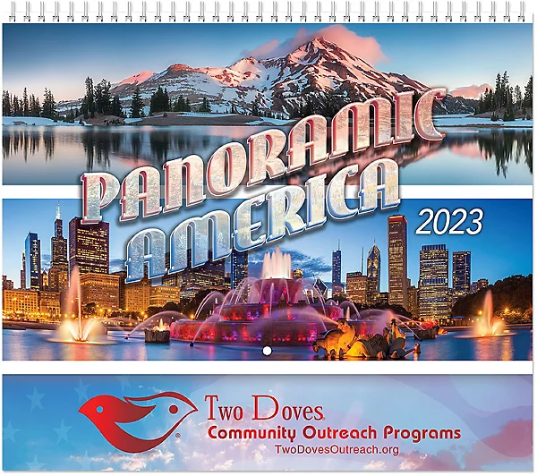 Promotional Panoramic American Spiral Wall Calendar