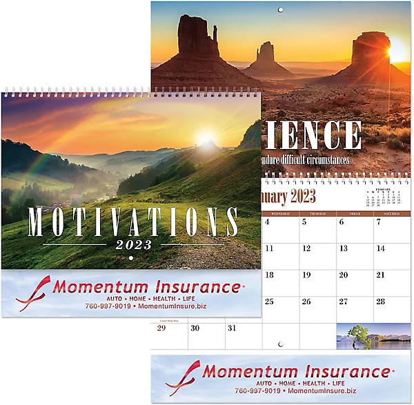 Custom Inspire Motivations Wall Calendar 