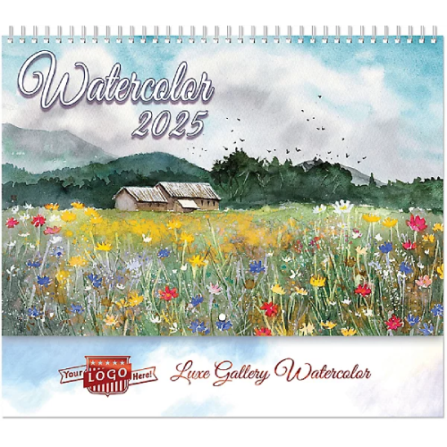 Promotional Water Color Spiral Wall Calendar