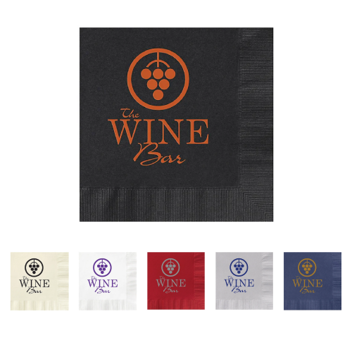 Promotional Beverage Napkin Hot Stamp -Coined