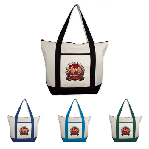 Promotional  Embroidered- Classic Zippered Tote