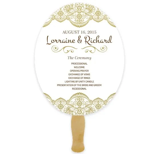 Promotional Wedding Hand Fan