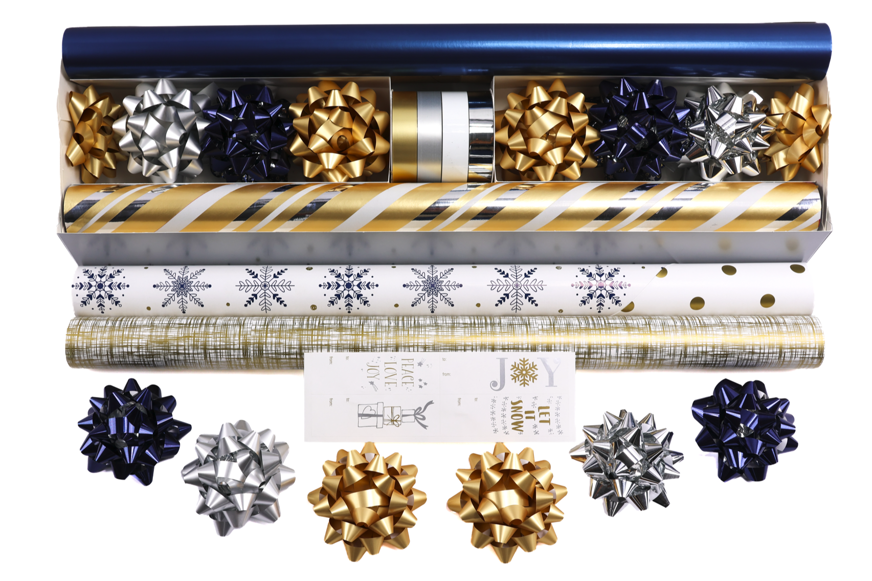 Promotional Elegant Coordinated Gift Wrap Kit-4-Roll