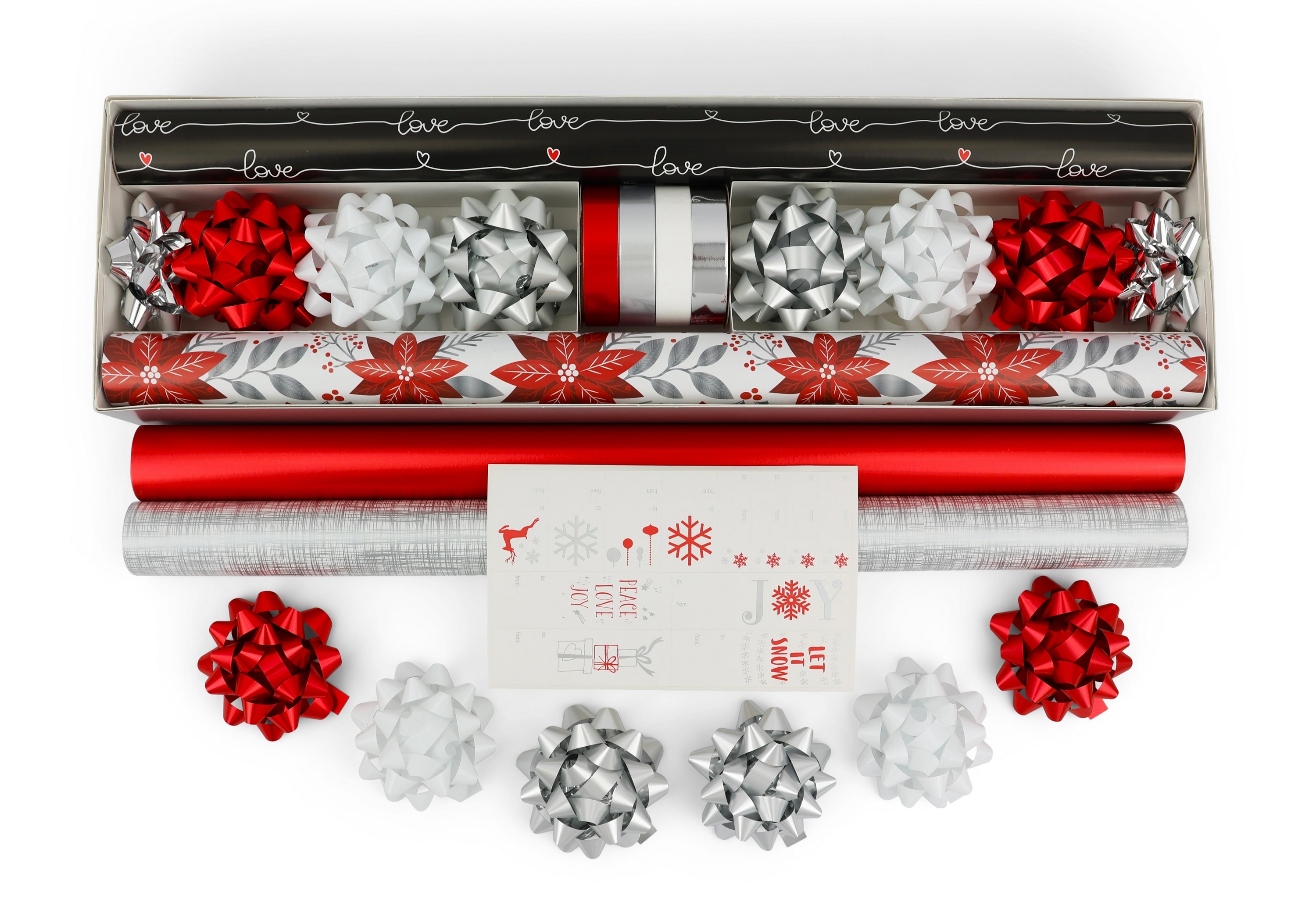 Promotional 4-Roll Designer Coordinated Gift Wrap Kit