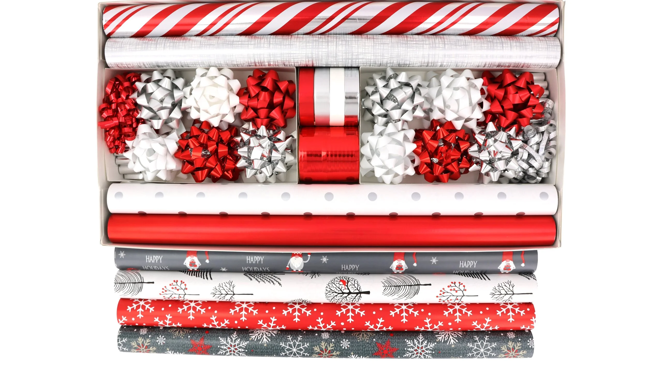 Promotional 8-Roll Designer Coordinated Gift Wrap Kit