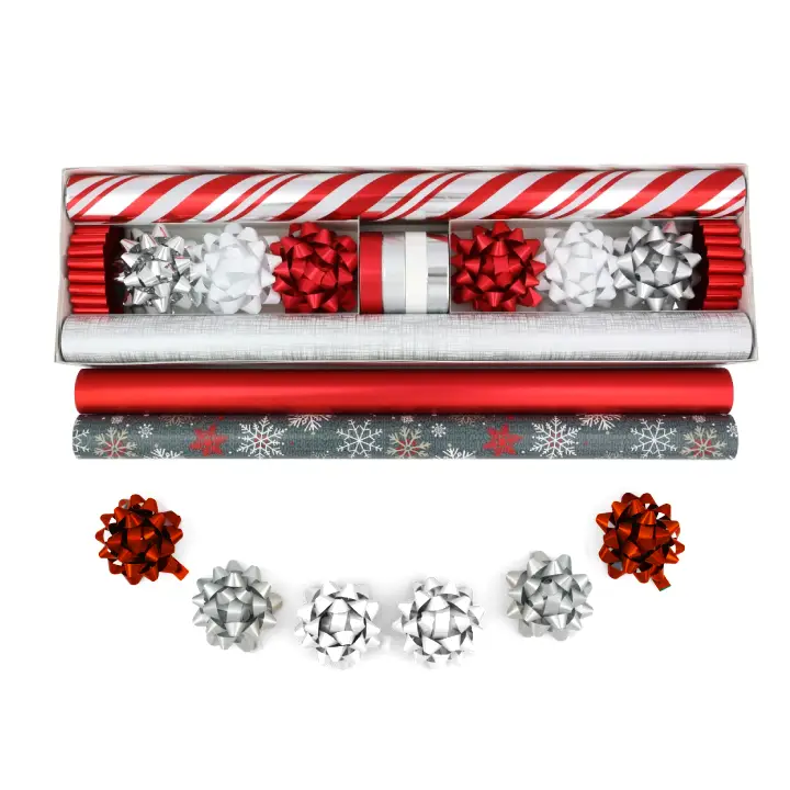 4-Roll Designer Coordinated Custom Gift Wrap Kit