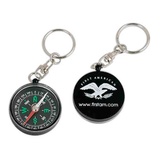 Custom Compass Key Chain Custom imprinted with your logo
