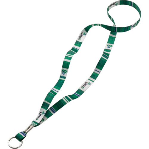 Promotional Waffle-Weave Dye-Sublimated Lanyard with Metal Crimp