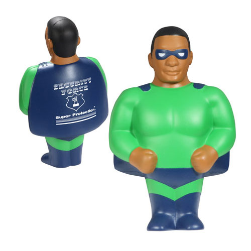 Promotional African American Super Hero Stress Ball