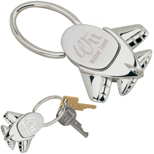 Airplane TwistLock Custom Keyholder Metal Keychains 7.47 Ea
