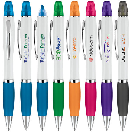 Promotional Curvaceous Ballpoint/Highlighter