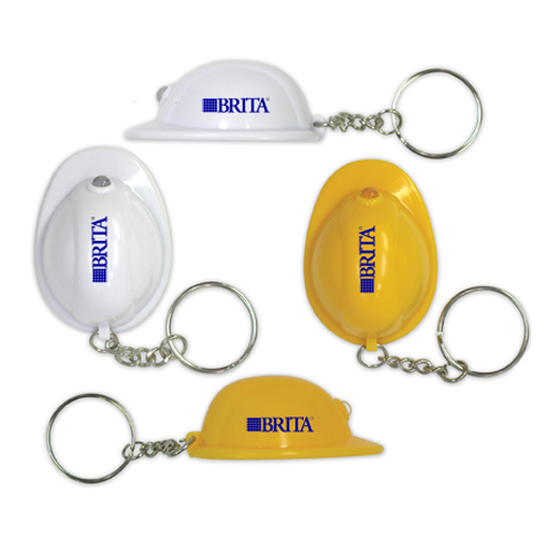 Promotional Custom Hard Hat Flashlight Key Chain