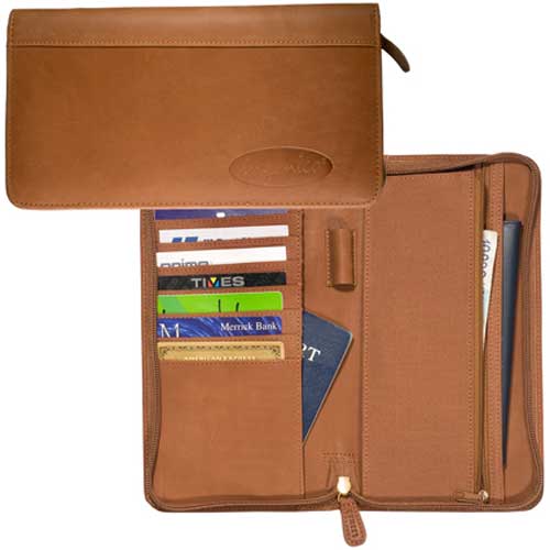 Hoboken ZipAround Document Holder Calfskin Leather Travel Goods