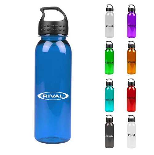 Promotional Poly-Pure Bottle with Crest Lid-24 oz