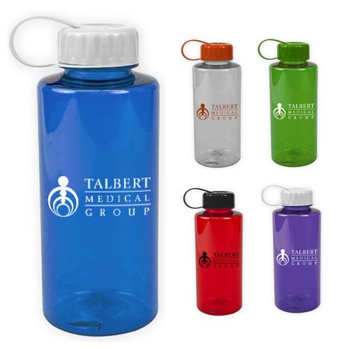Promotional Poly-Pure Mountain Bottle - BPA Free - 36 oz.