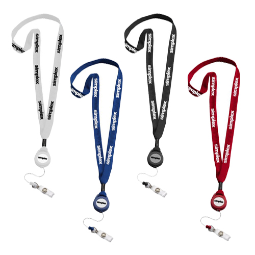 Promotional Polyester Lanyard with Retractable Badge Reel 5/8 Inch