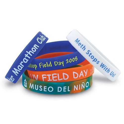 Promotional Silicone Wristband Screen Printed