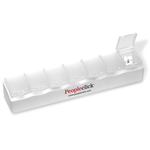 Custom Compartment 7-Day Pill Box Clear Compartments
