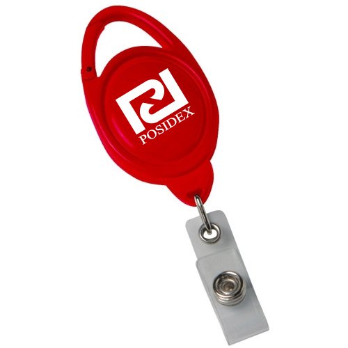 Clip-on Secure-A-Badge™ Translucent Red