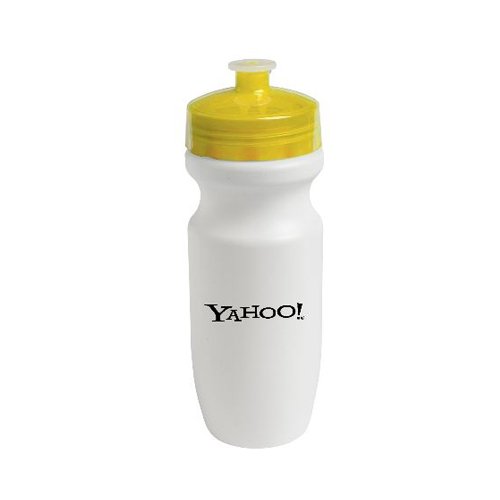 Bike Bottle-20 oz White/Translucent Yellow
