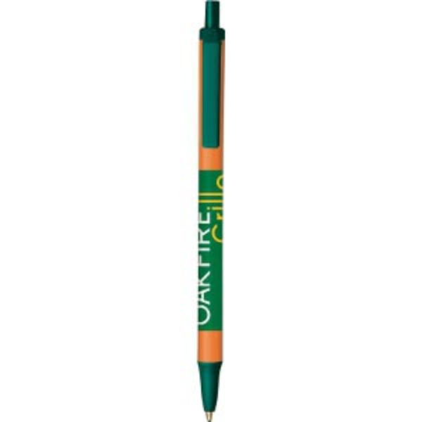 BIC® Clic Stic® Pen Ornage Barrel/Green Trim
