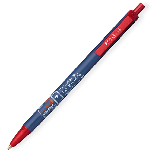 BIC® Clic Stic® Pen Blue Barrel/Red Trim