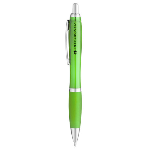 Translucent Curvaceous Ballpoint Translucent Lime Green