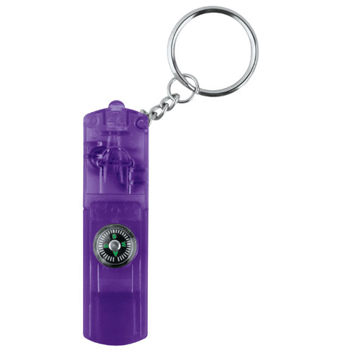 Whistle Key Light with Custom Compass Translucent Purple