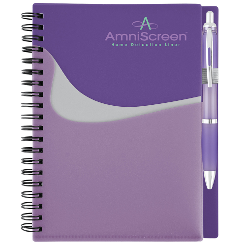 New Wave Pocket Buddy Notebook Set Translucent Purple