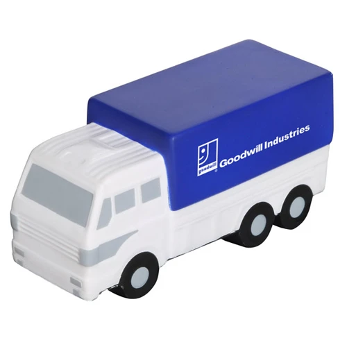 Printed Delivery Truck Stress Ball Blue