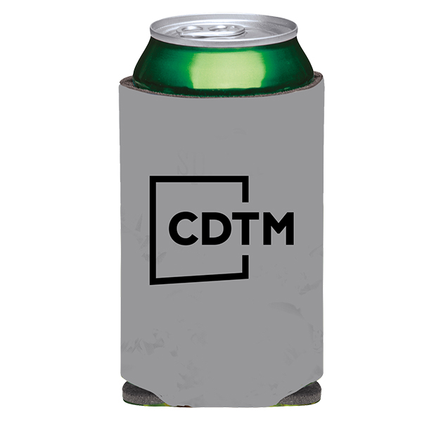 4-Color Process Collapsible Custom Koozie® Can Kooler  Gray