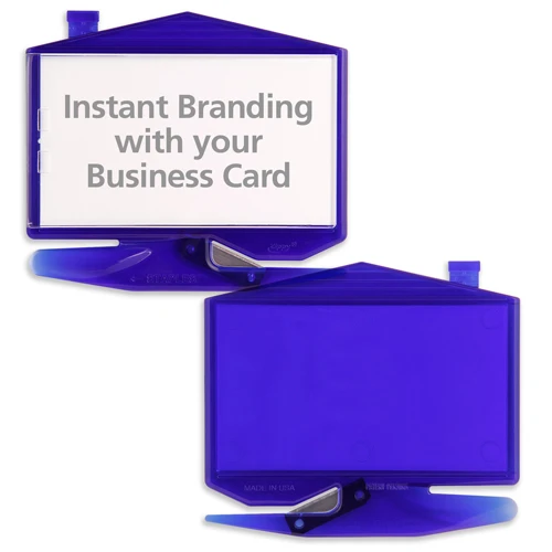 House Business Card Letter Opener with Staple Remover Translucent Blue