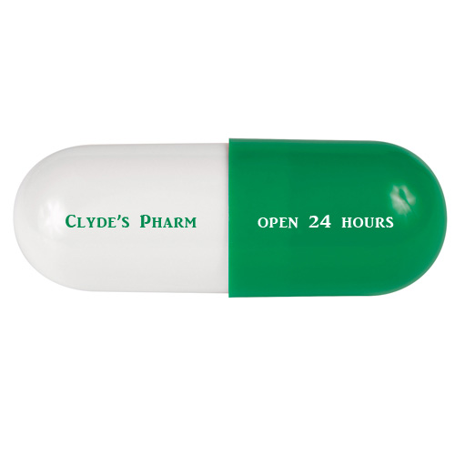 Empty Capsule Container White/Green