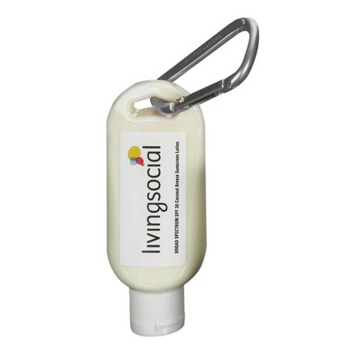 SPF 30 Sunscreen Lotion with Carabiner Clip
