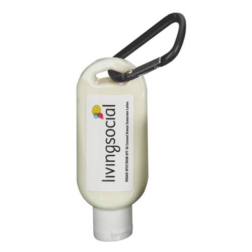 SPF 30 Sunscreen Lotion with Carabiner Clip