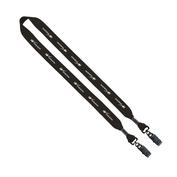 Knitted Cotton Double Bulldog Clip Lanyard 3/4 Inch | Lanyards | 1.83 Ea