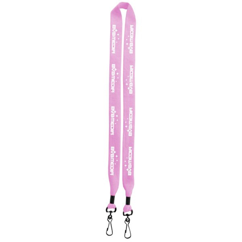Knitted Cotton Double Swivel Hook Lanyard 3/4 Inch Pink