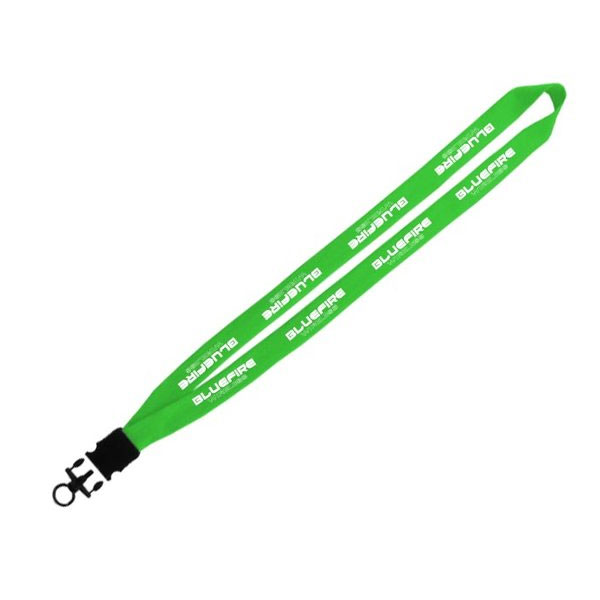 Custom Knitted Cotton Lanyard with Snap Buckle Release 3/4 Inch